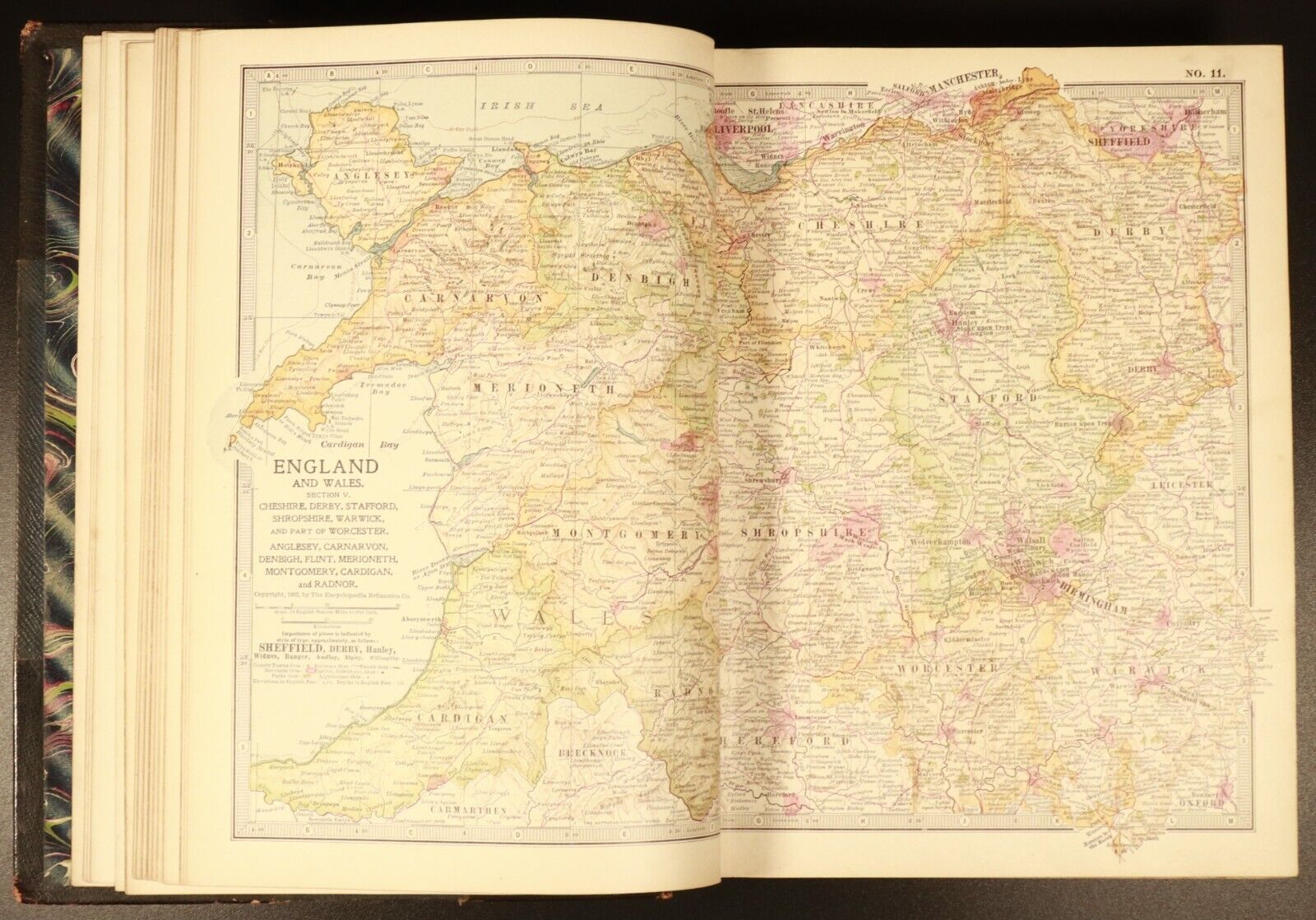 1903 The Encyclopaedia Britannica Vol XXXIV MAPS Antique Reference Book 10th Ed