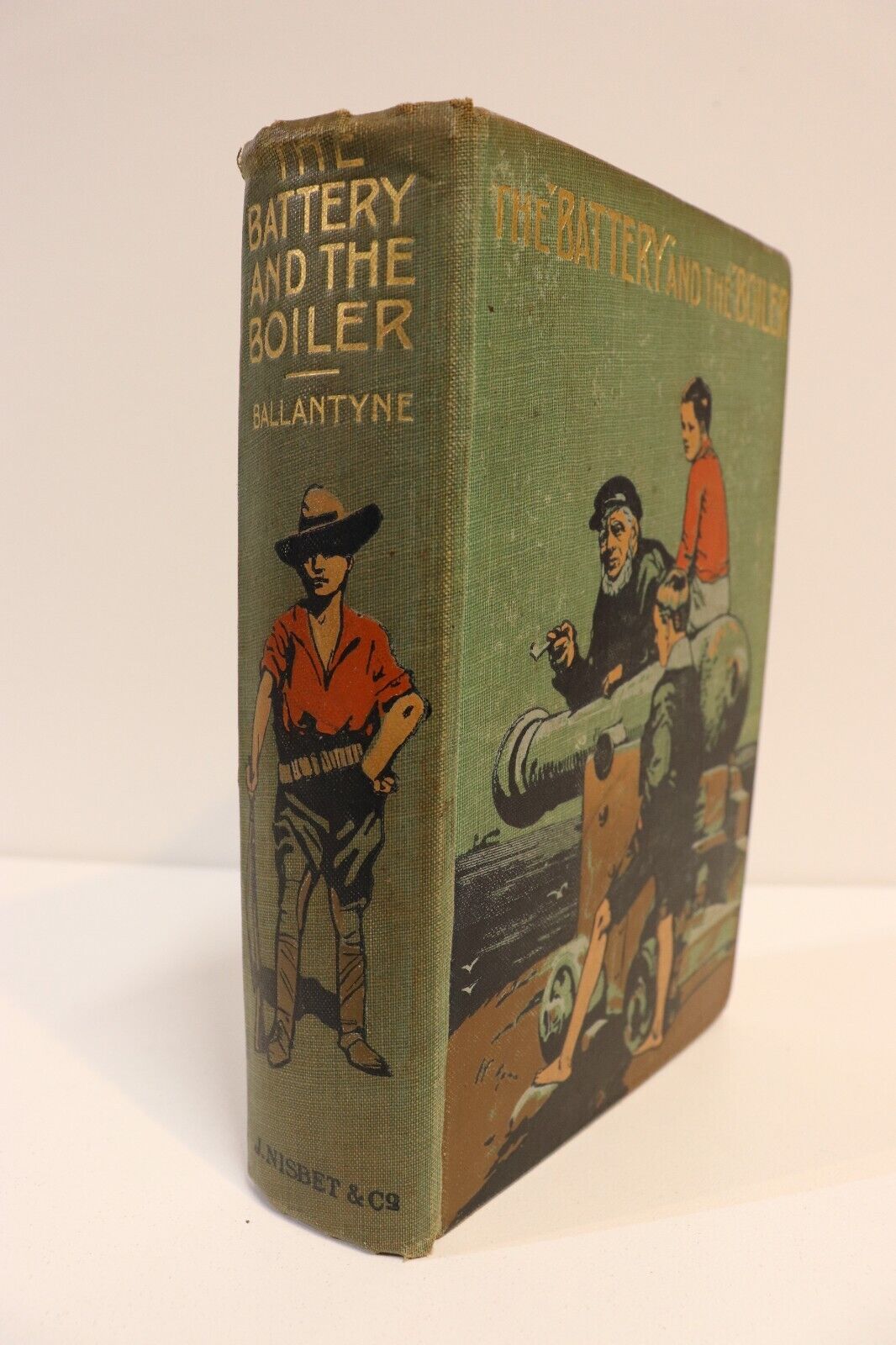 c1910 The Battery & The Boiler by R.M. Ballantyne Antique Adventure Fiction Book