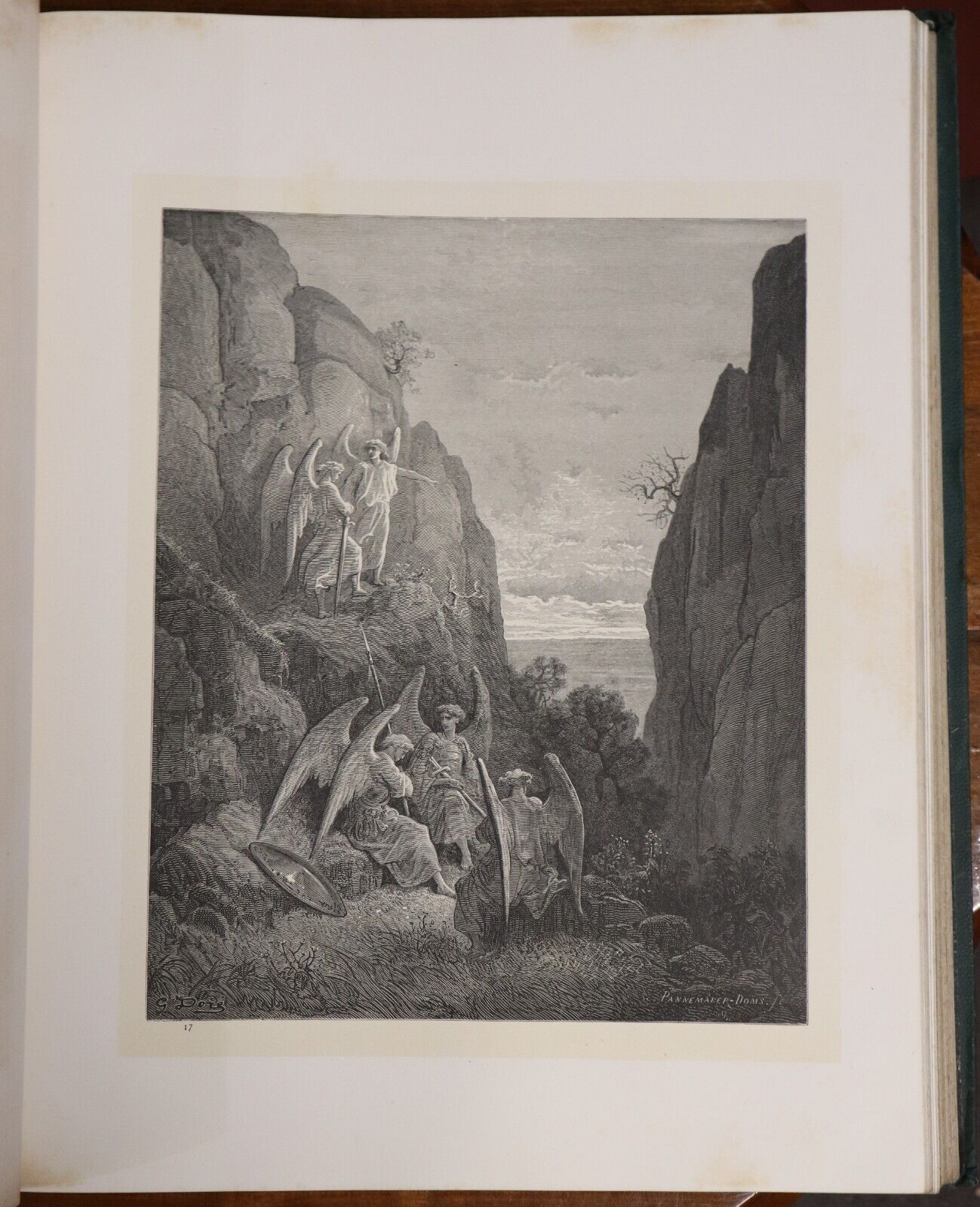 c1880 Milton's Paradise Lost: Gustave Dore Antiquarian Book Illustrated Cloth
