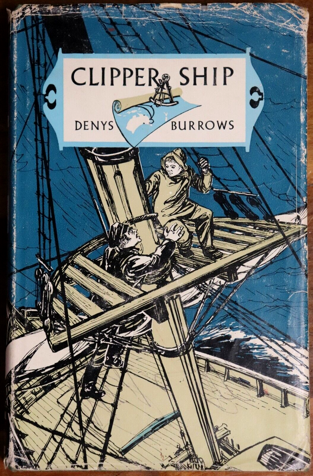 1965 Clipper Ship by Denys Burrows Australian Vintage Maritime Fiction Book