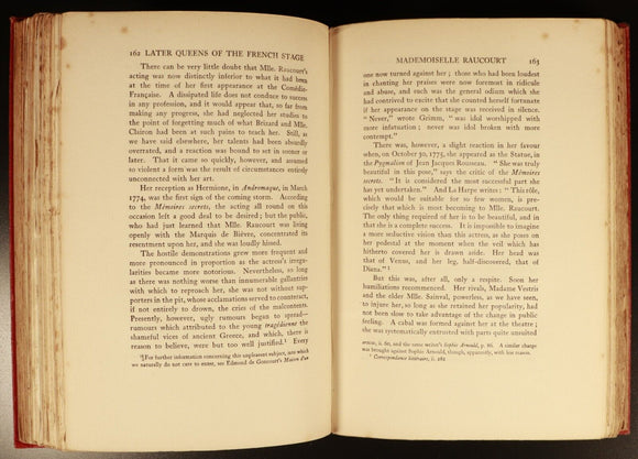 Later Queens Of The French Stage 1906 Antique Literature & Theatre Book
