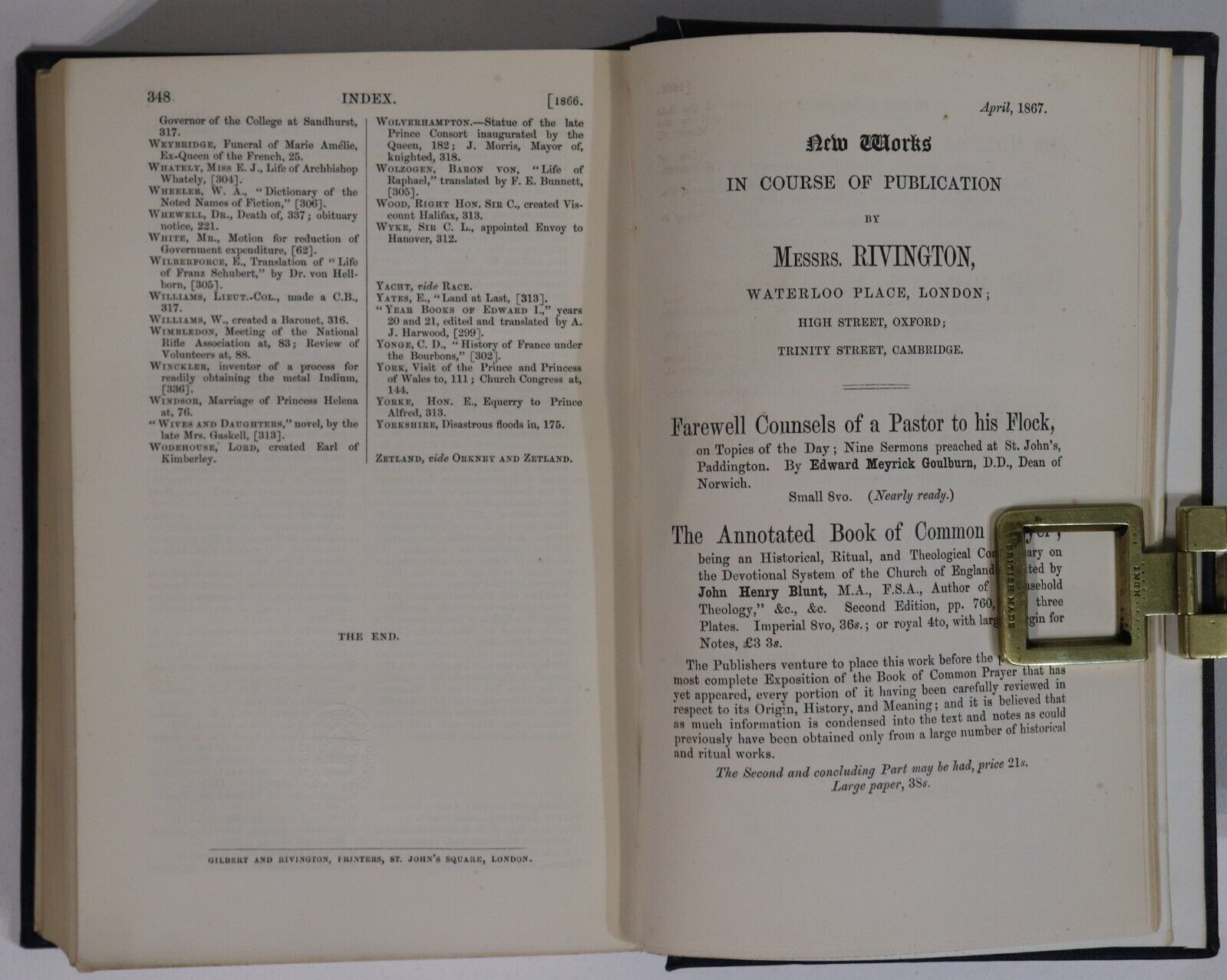 1867 The Annual Register For The Year 1866 Antique British World History Book