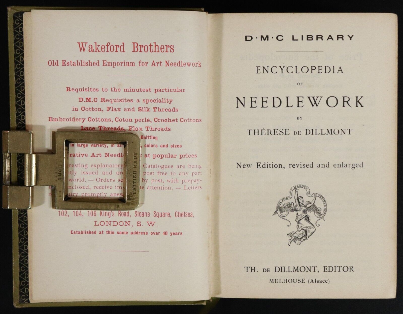 c1900 Encyclopedia Of Needlework by Therese De Dillmont Antique Craft Book - 0