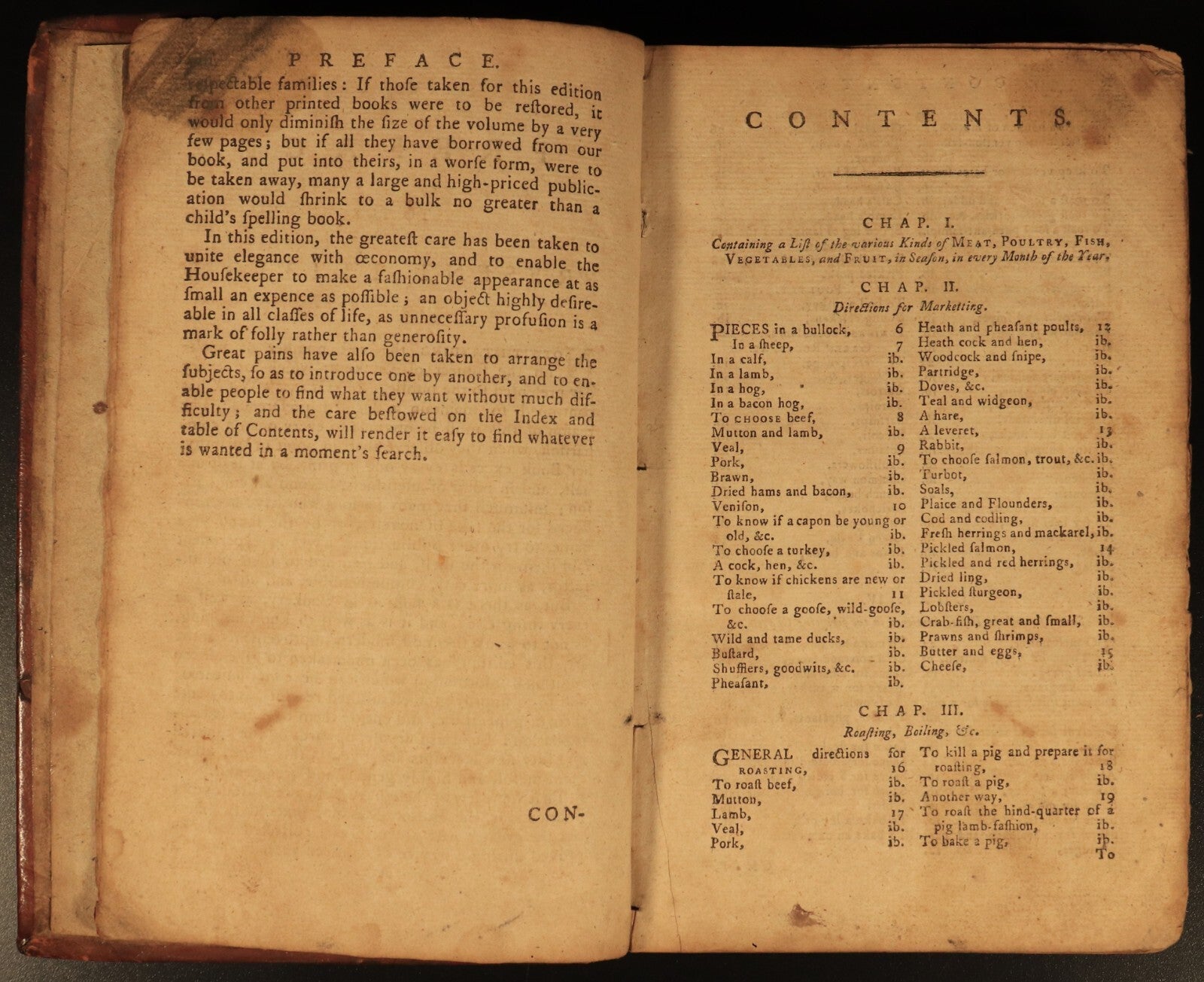 1796 The Art Of Cookery by Mrs Glasse Antiquarian British Cook Book + Recipes