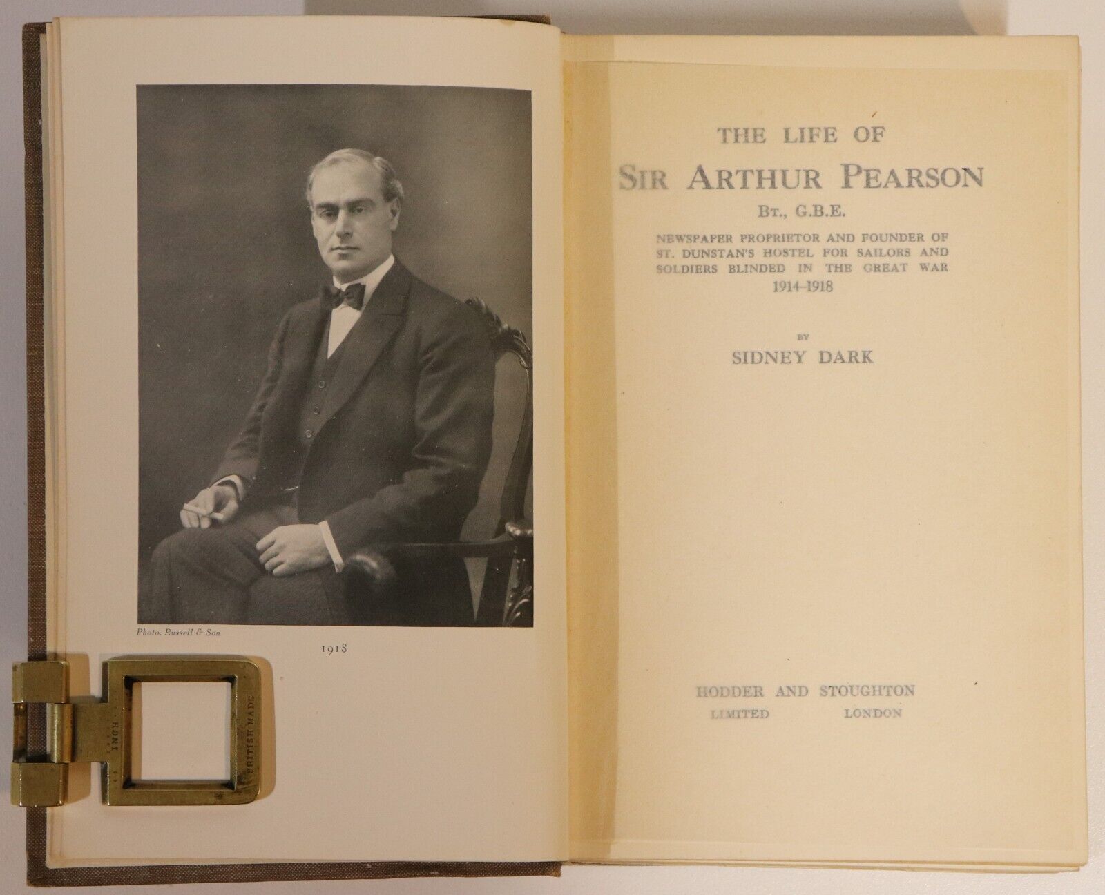 1922 The Life Of Sir Arthur Pearson Antique British Military History WW1 Book - 0