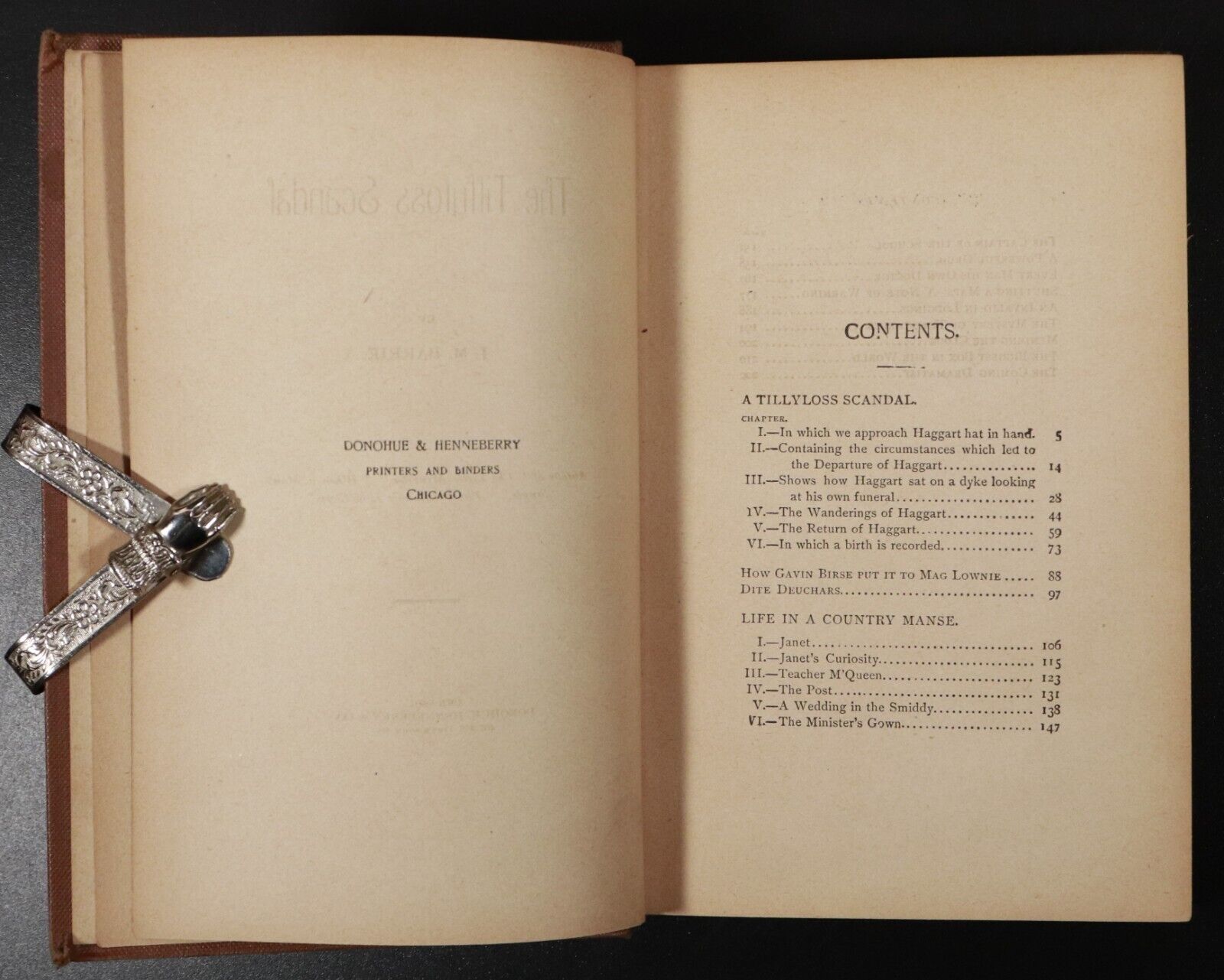 c1893 The Tillyloss Scandal by J.M. Barrie Antique Scottish Fiction Book