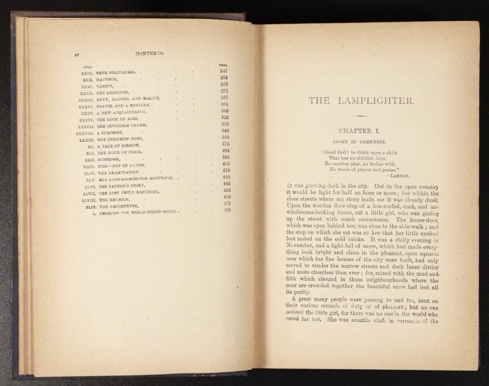 c1885 The Lamplighter by Maria S. Cummins Antique Fiction Book Female Author