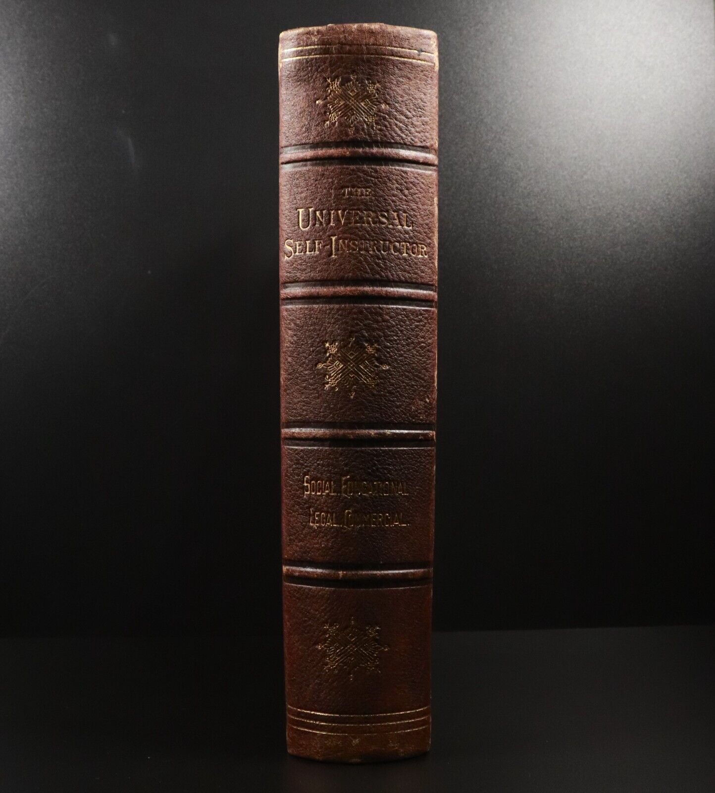 1884 The Universal Self Instructor Antique General Reference Book Illustrated