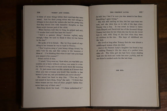 1900 Tommy and Grizel by James Barrie Antique Scottish Literature Fiction Book