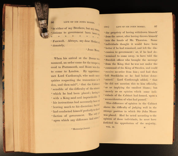 1834 Life Of Sir John Moore Antiquarian British Military History Book Vol 2.