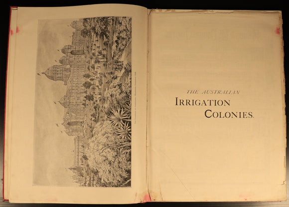1887 The Australian Irrigation Colonies Antiquarian Australian History Book