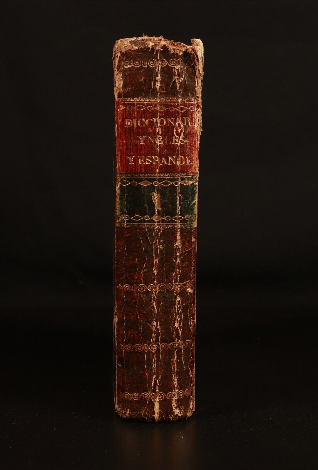 1803 Nuevo Diccionario Portatil Espanol E Ingles Antiquarian Dictionary Book - 0