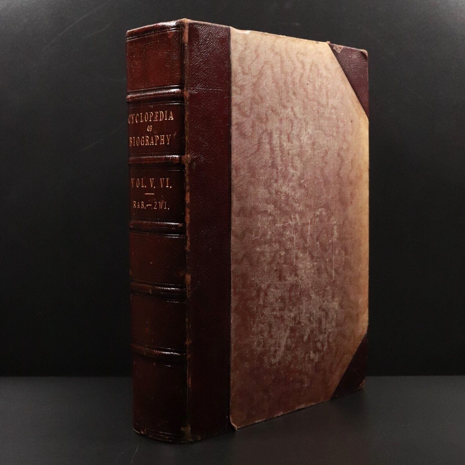 1858 Cyclopaedia Of Biography by Charles Knight Antique History Book Vols V & VI