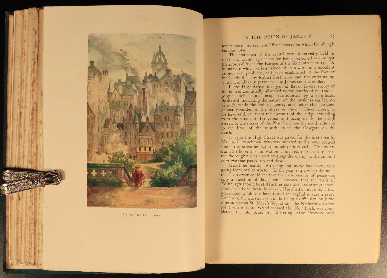 1904 Edinburgh & Its Story by Oliphant Smeaton Antique Scottish History Book