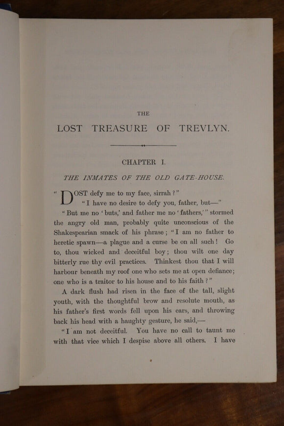 1895 The Lost Treasure Of Trevlyn by E. Everett Green British Fiction Book