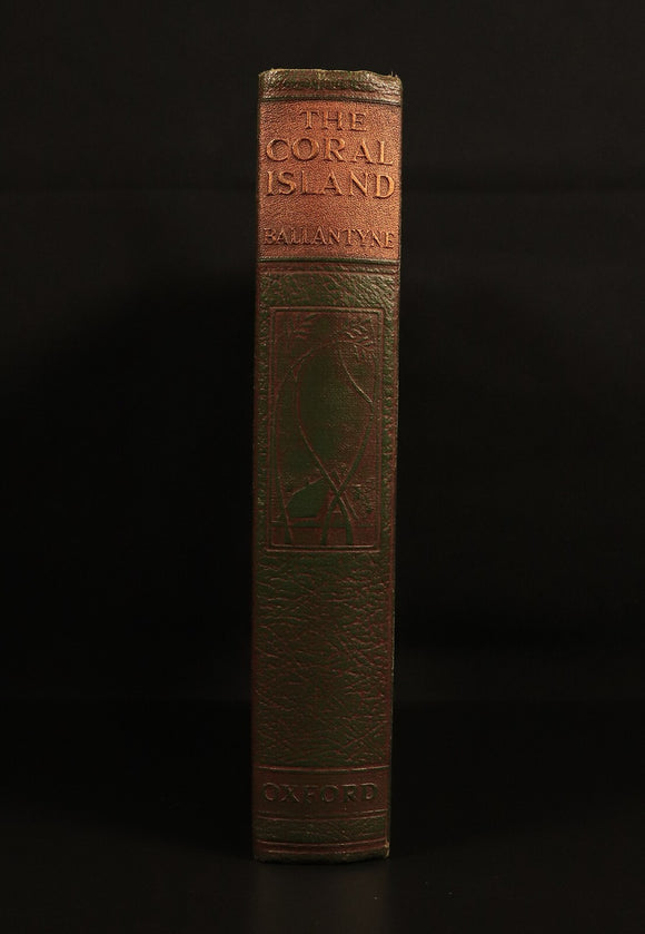 The Coral Island by R.M. Ballantyne c1920 Antique Scottish Fiction Book