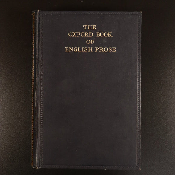 1925 The Oxford Book Of English Prose A. Quiller-Couch Antique Literature Book