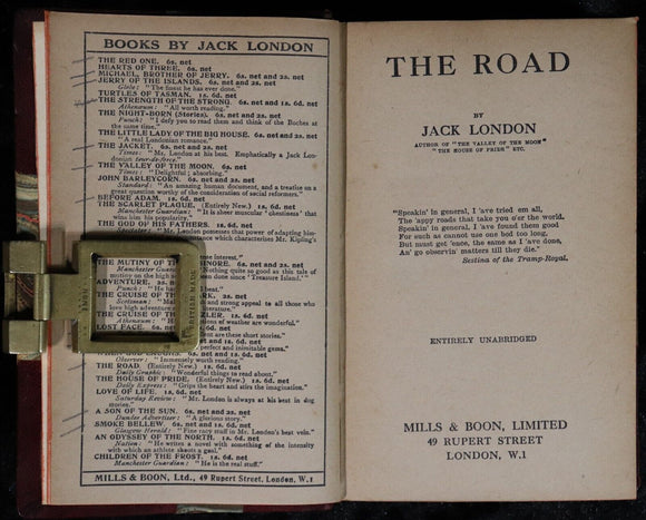 c1917 The Road, Fish Patrol & The Snark by Jack London Antique Fiction Book