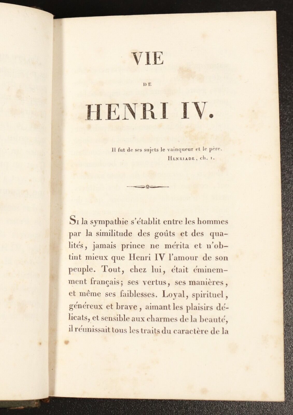 1828 Bibliothèque Historique Henry IV Antiquarian French History Book Leather