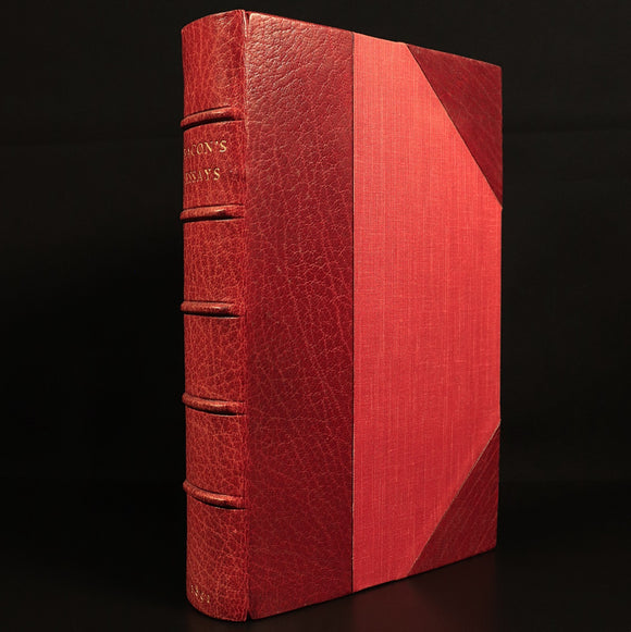 1891 Bacon's Essays Colours Of Good & Evil Antique British Philosophy Book