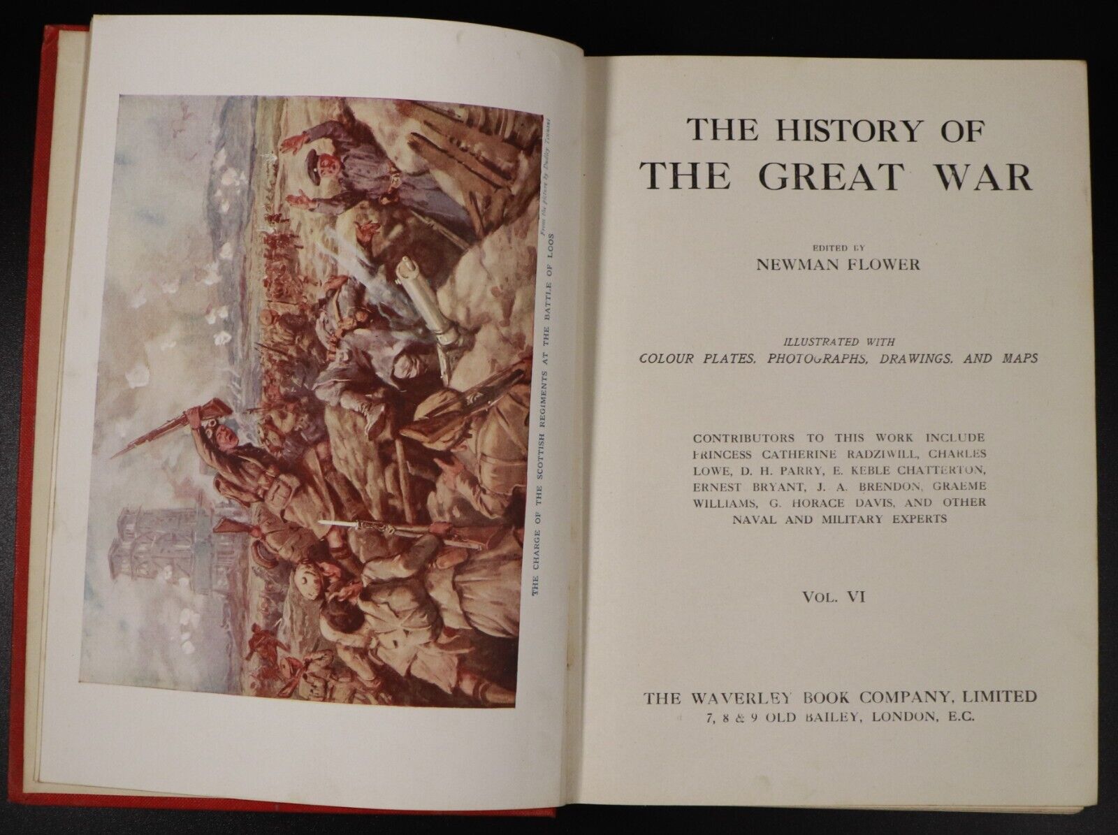 1915-22 8vol History Of The Great War Newman Flower Military History Books WW1