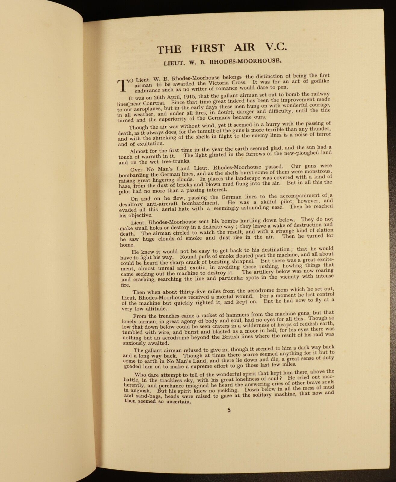 1919 V.C's Of The Air by Lieut. Gilbert Barnet Antique Military History Book