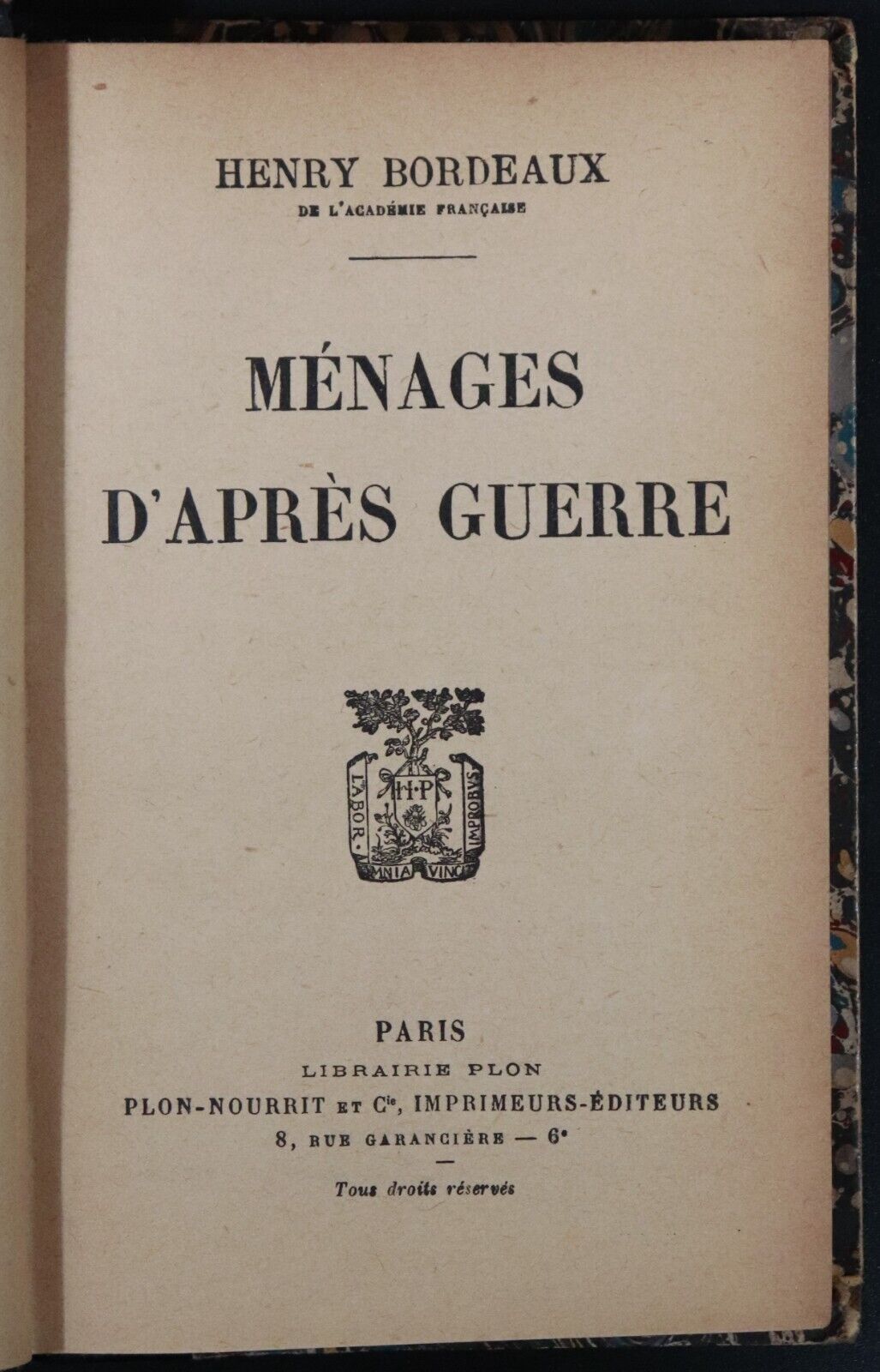 c1920 5vol Les Oeuvres d'Henry Bordeaux Antique French Fiction Books