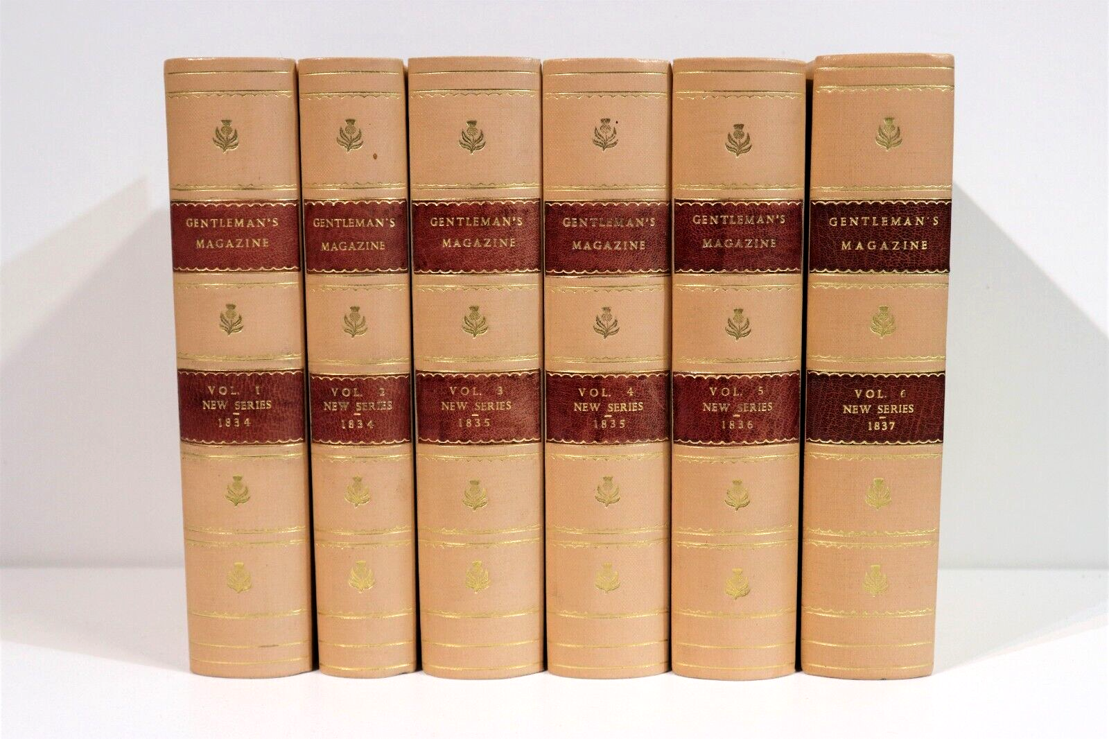 The Gentleman's Magazine - 1834 to 1837 - 6 Vol Antiquarian History Book Set