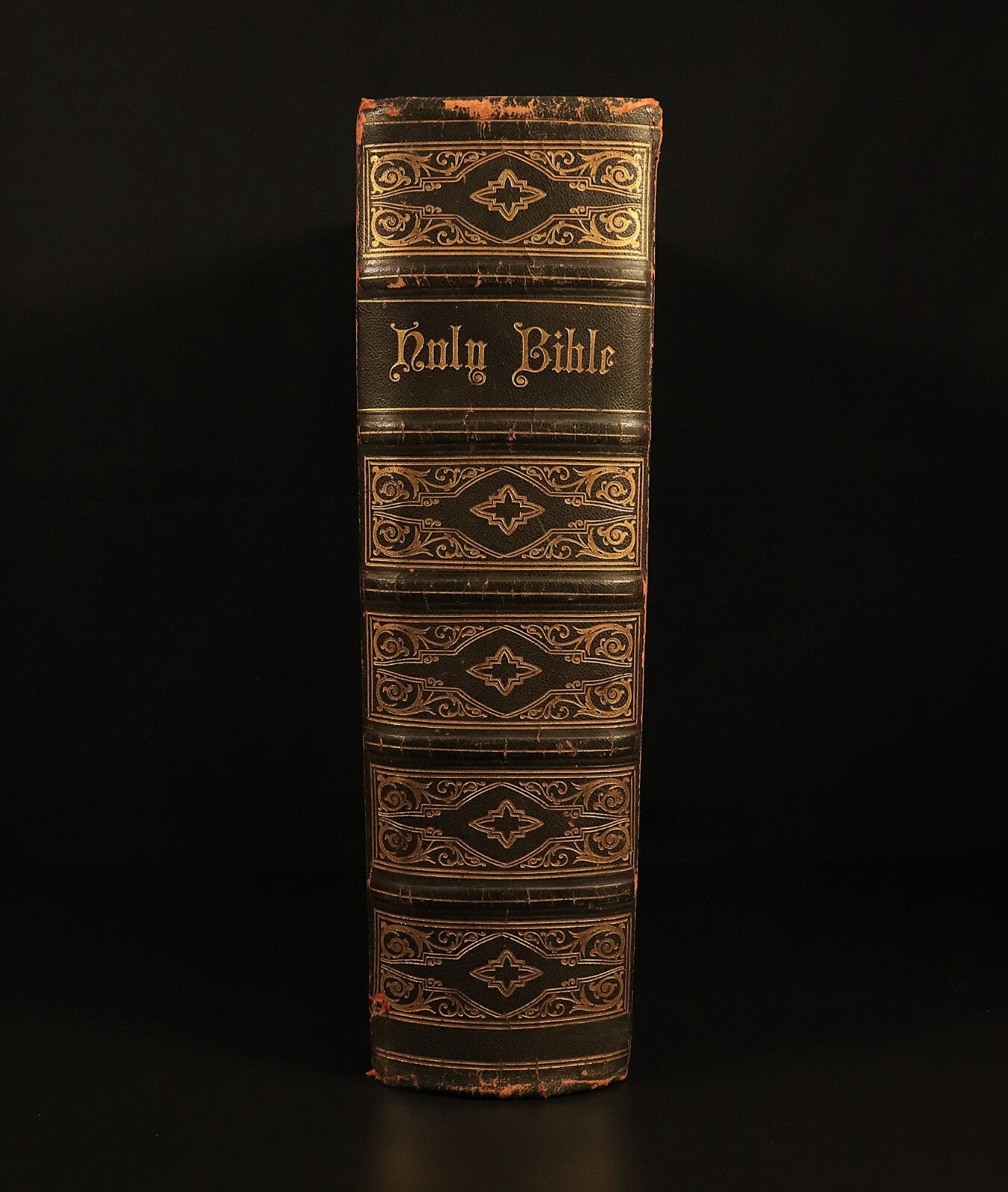 c1880 Self Interpreting Family Bible Rev John Brown Antiquarian Leather Bible - 0