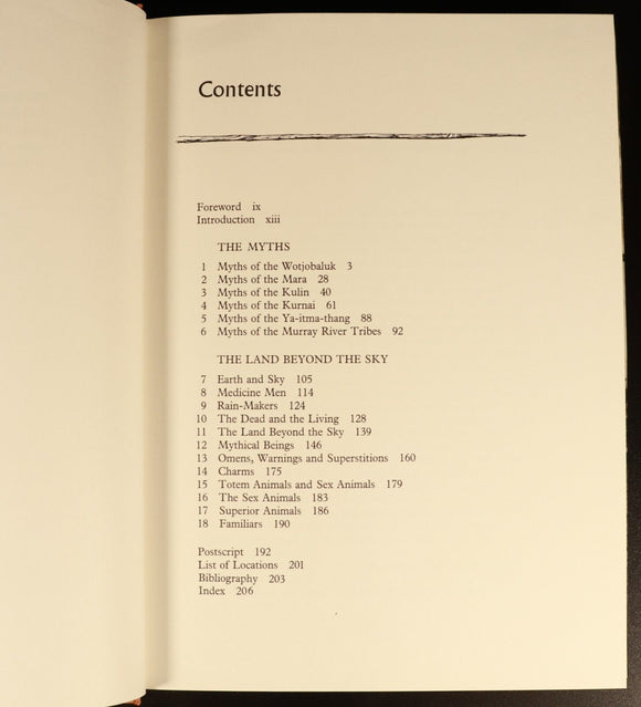 1968 Bunjil's Cave by Aldo Massola Australian Aboriginal Myths & Legends Book