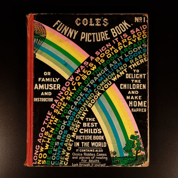 c1918 Cole's Funny Picture Book No. 1 Antique Illustrated Childrens Book 48th Ed