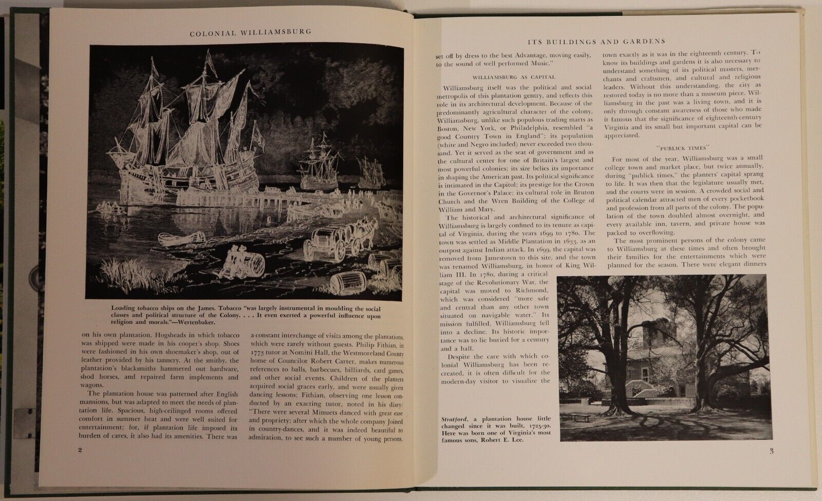 1966 Colonial Williamsburg Vintage American Architecture & History Book