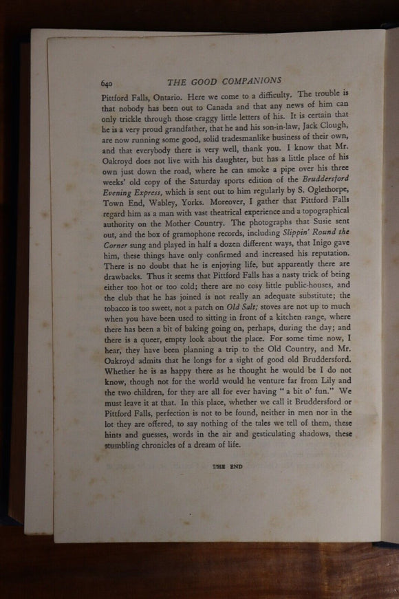 1930 The Good Companions by JB Priestley Antique Fiction Literature Book