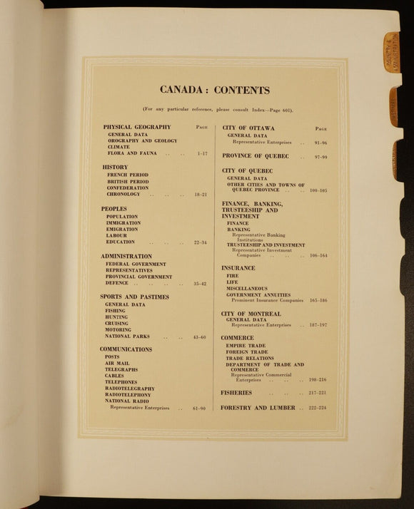 1937-38 The Canadian Record Of Men & Matters Antique Reference Book Leather Bind