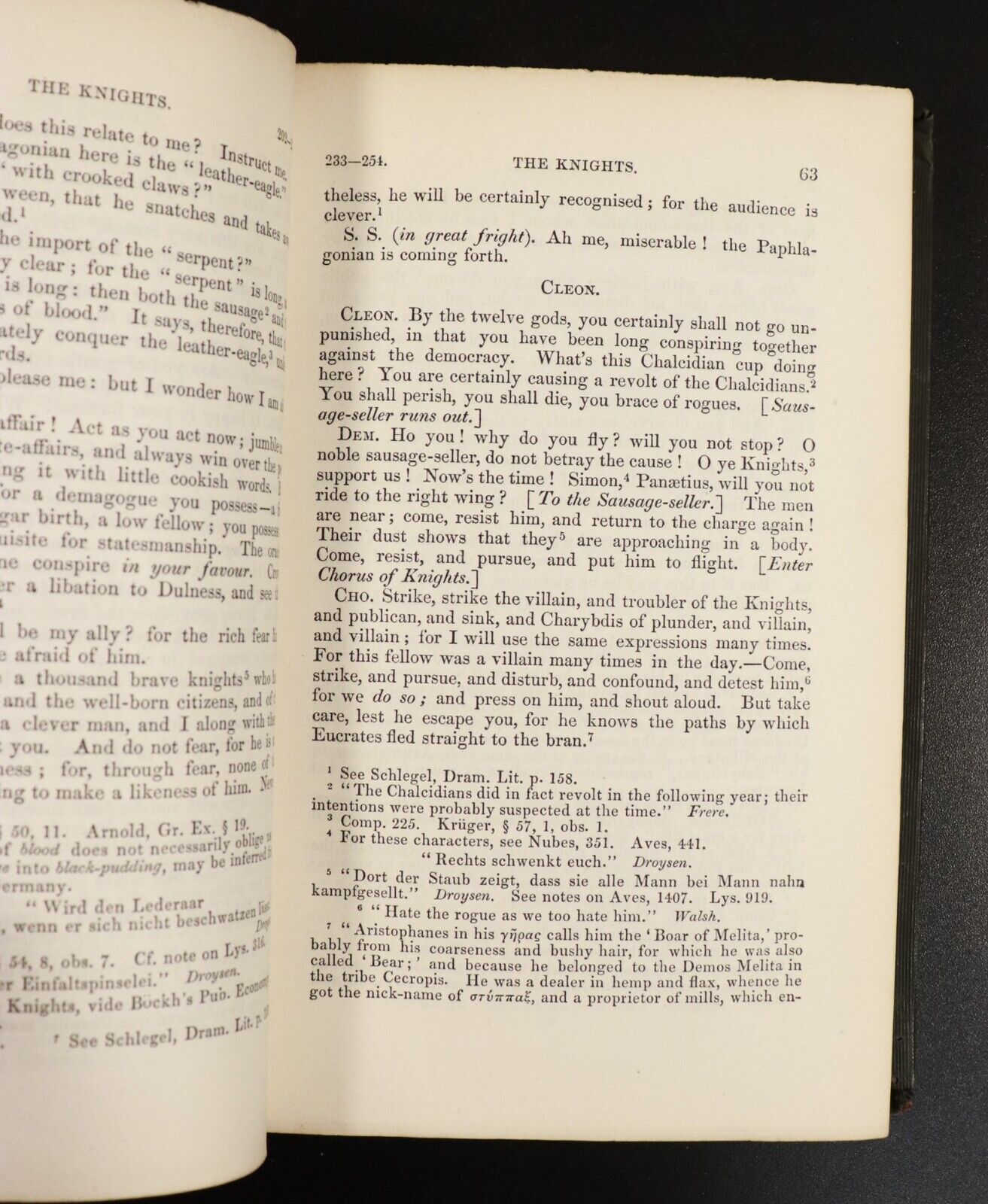 1859/87 2vol The Comedies Of Aristophanes Antique Greek Literature Book Set