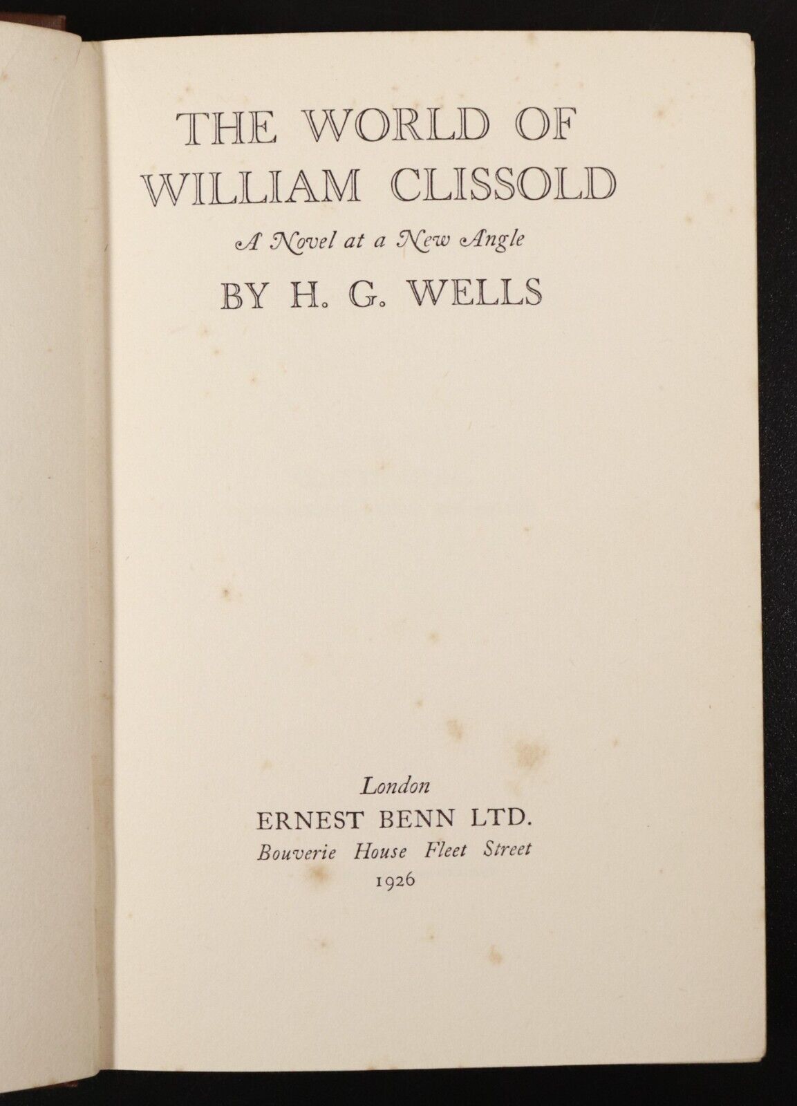 1926 The World Of William Clissold by H.G. Wells Antique Fiction Book Vol 1 - 0