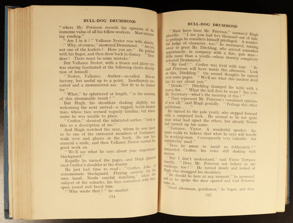 c1950 Bull-Dog Drummond His Four Rounds by Sapper Antique British Fiction Book