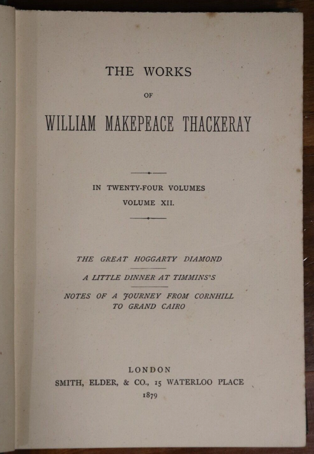 1879 The History Of Samuel Titmarsh by WM Thackeray Antique British Fiction Book - 0