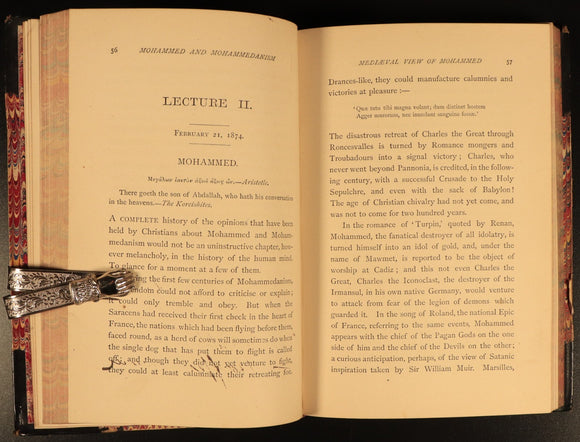1874 Mohammed & Mohammedanism by R. Bosworth Smith Antique Theology Book