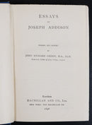 1898 Essays Of Joseph Addison by John Richard Green Antique Literature Book-3