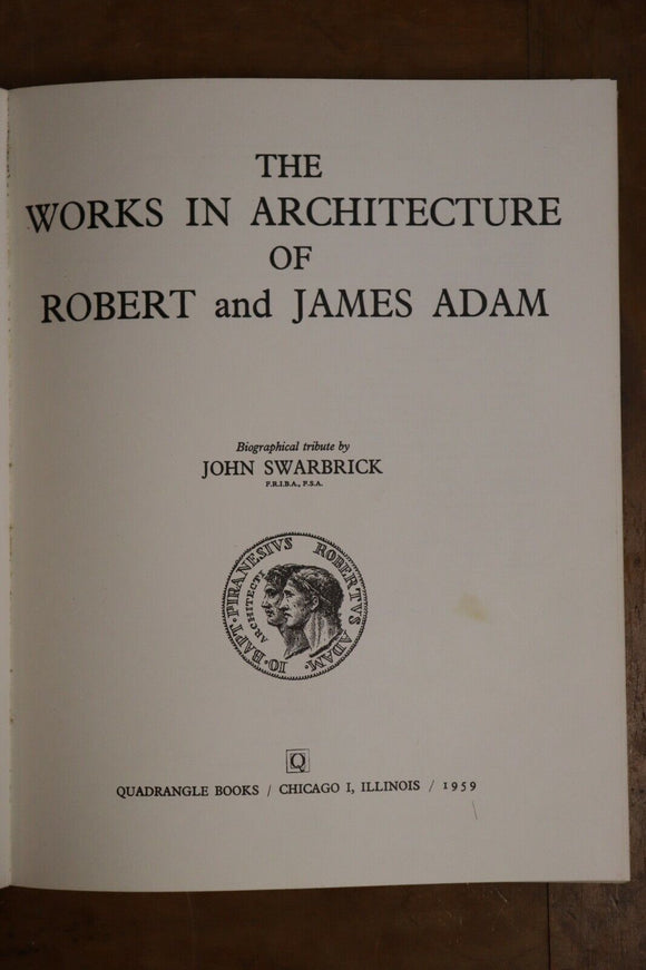 1959 Works In Architecture of R&J Adams Antique Architect Reference Book