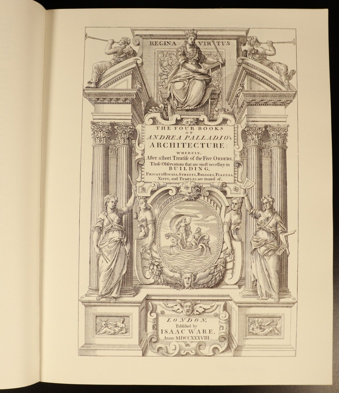 1965 Four Books Of Architecture by Andrea Palladio Reprint Book Of 1738 Original