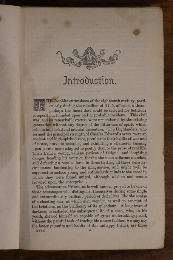 1874 The Waverley Novels: Redgauntlet Walter Scott Antique British Fiction Book