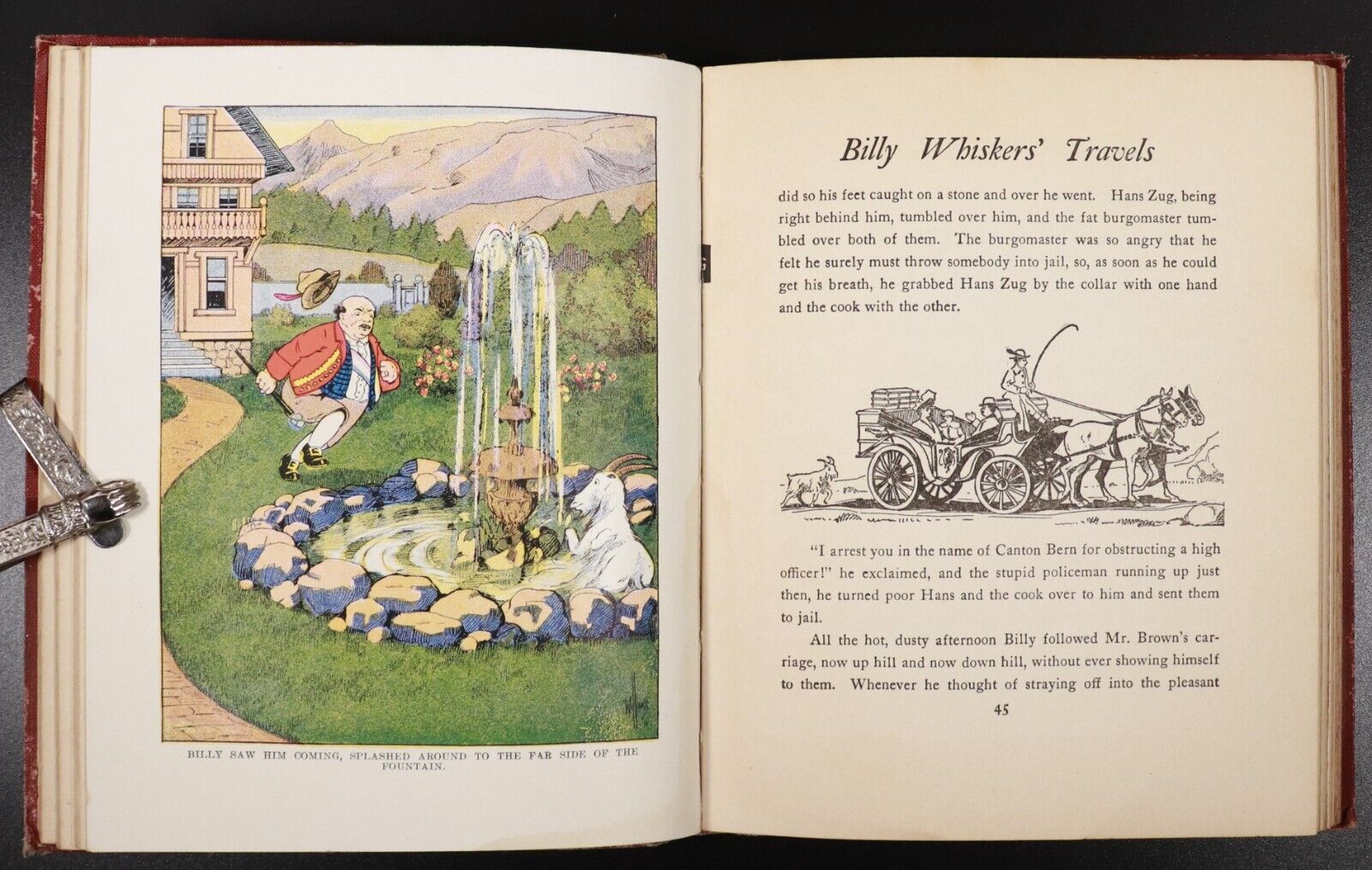 1907 Billy Whiskers' Travels by F.G. Wheeler Antique American Children's Book