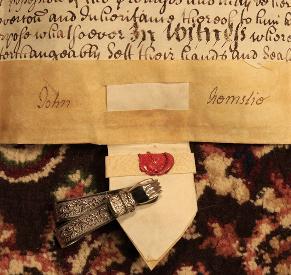 1712 Indenture Conveyance English Legal Document Manuscript Vellum Lease 10th