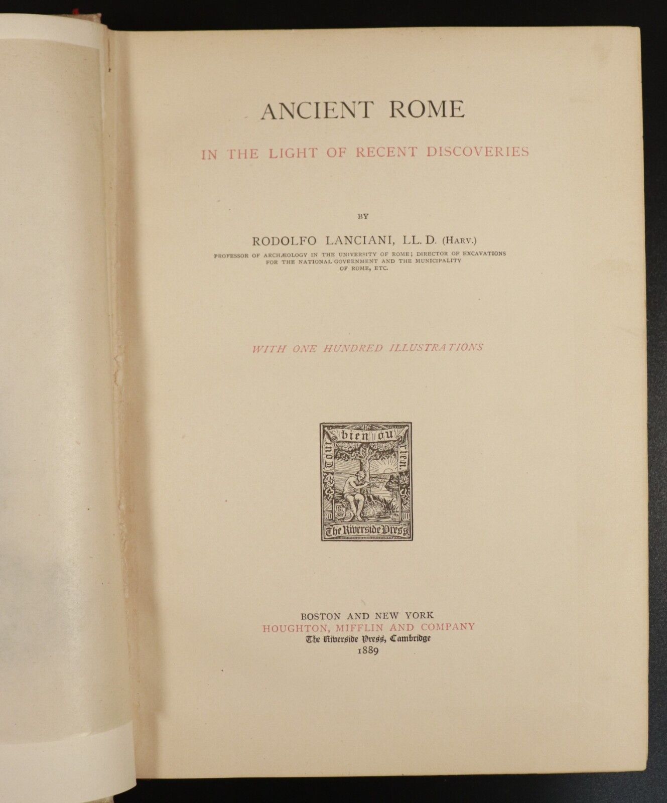 1889 Ancient Rome In Light Of Recent Excavations Antique Archaeology Book