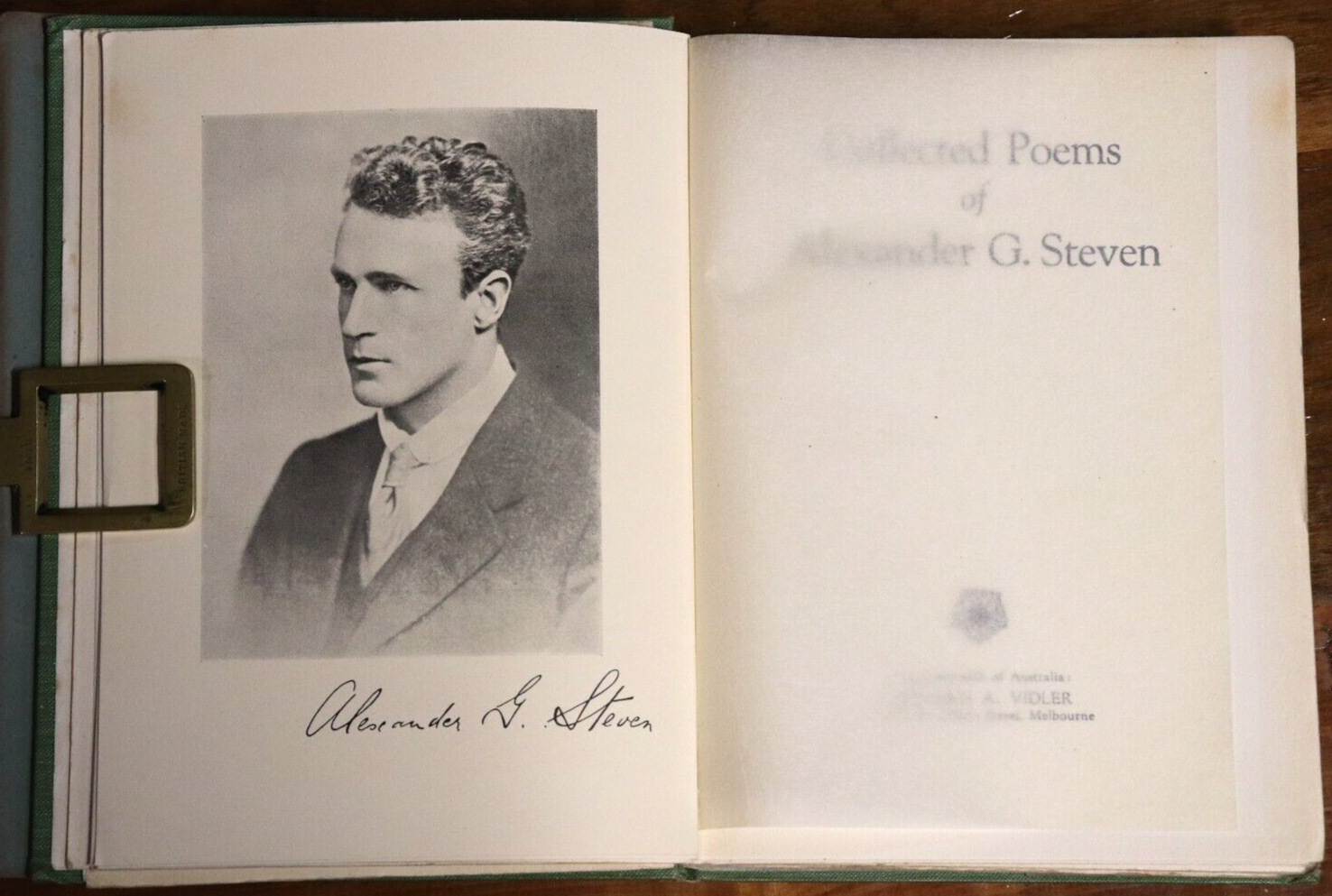 1925 Collected Poems Of Alexander G Steven Antique Australian Poetry Book 1st - 0