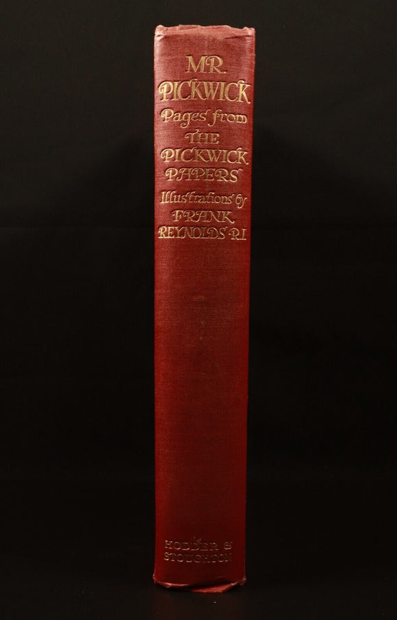 c1910 Mr Pickwick Pages From Pickwick Papers by Charles Dickens Antique Book