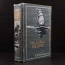 1905 The Coral Island by R.M. Ballantyne Antique Scottish Fiction Book-1