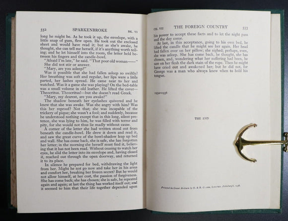 1936 Sparkenbroke by Charles Morgan Antique Classic Fiction Book 1st Ed Colonies